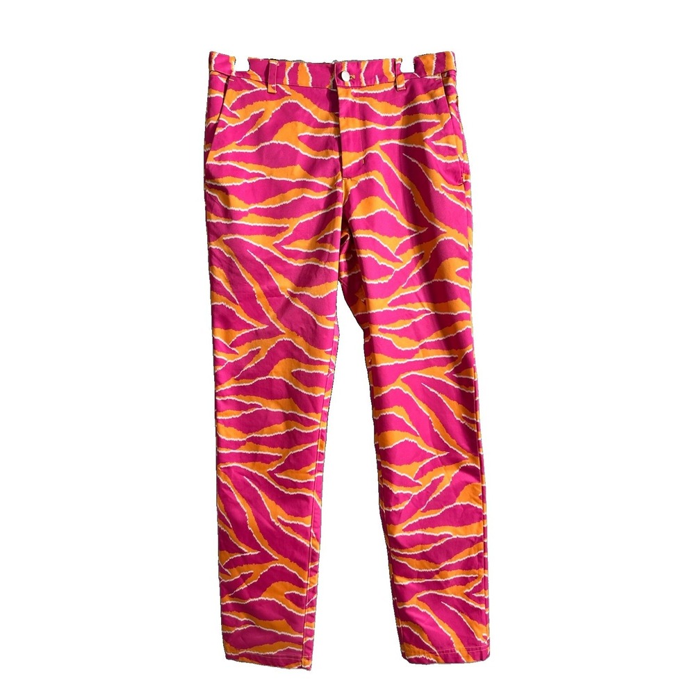 Loudmouth Pink & Orange‎ Zebra Print Statement Pants 30"x32"